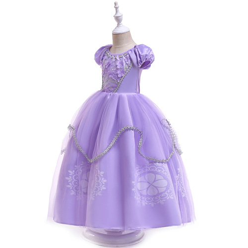 Wish supply: European and American-style Sofia the First princess dress for cosplay, role-playing, kids' performances, and dance costumes