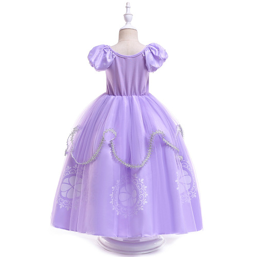 Wish supply: European and American-style Sofia the First princess dress for cosplay, role-playing, kids' performances, and dance costumes