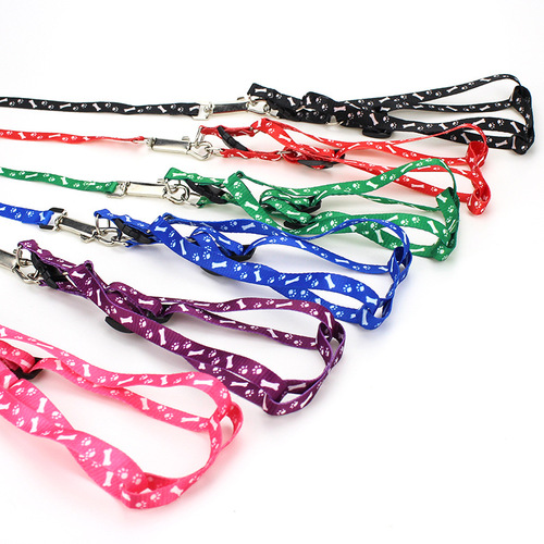 Wholesale Polyester Printed Pet Leash Dog Harness Cat Teddy Small Dog Leash Pet Supplies