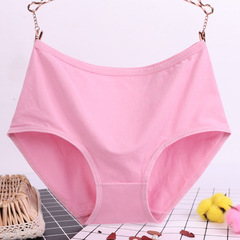 Plus size women's pure cotton underwear fat mm 200 pounds mid-waist plus fat plus size mother's underwear wholesale 3622