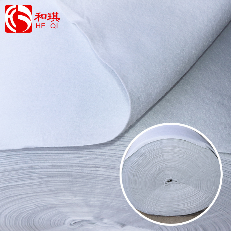 白色针刺棉面料 175g 弹性无纺布毛毡针刺棉家纺涤纶短纤有色针棉