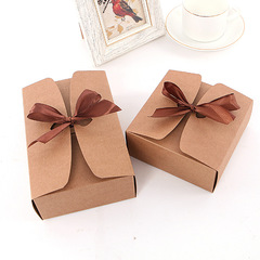 Kraft paper box gift box custom rectangular lace bow socks underwear packaging business gift box