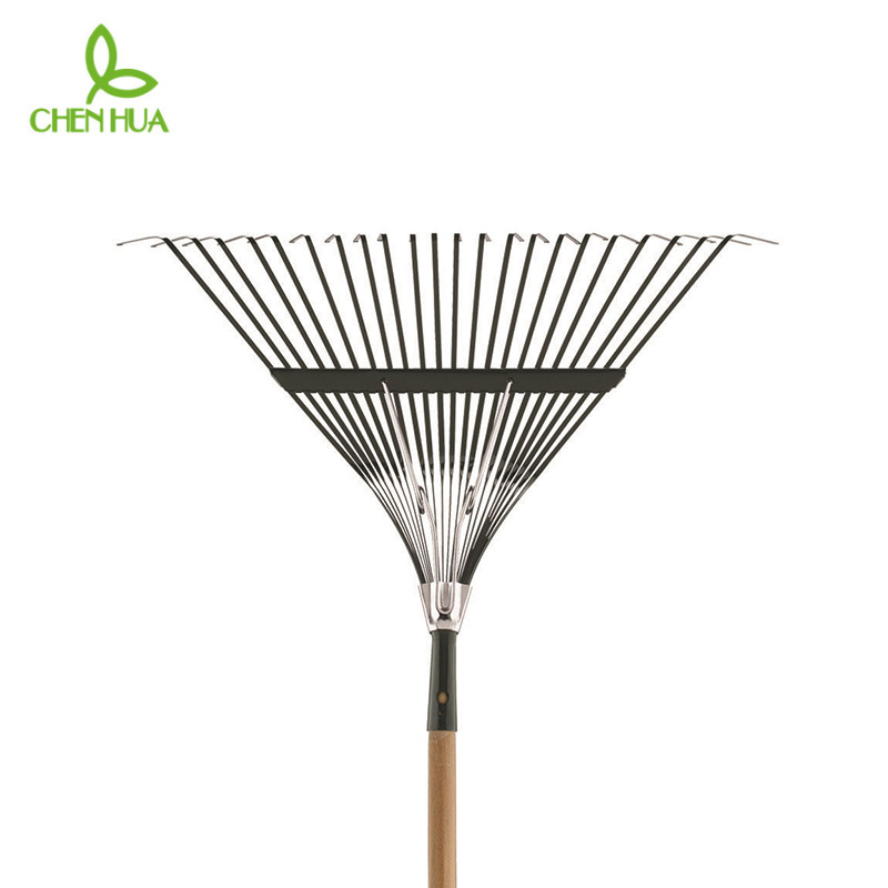 爆款22齿园林草耙 弹簧钢扁齿树叶耙子厂家直銷