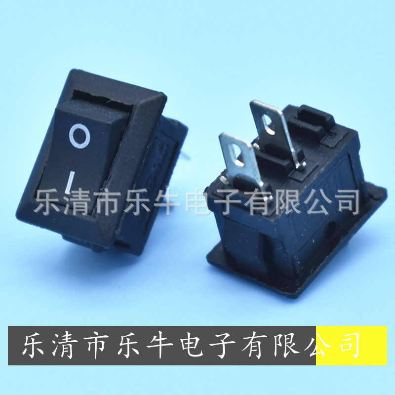 小船型开关 10*15mm 2脚2档黑色小翘板开关 KCD11 小电源开关