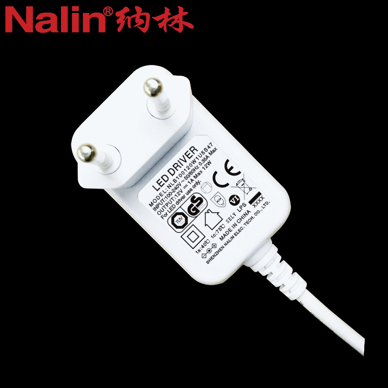直销 12V/1A欧规GS/CE认证 EN61347灯具标准LED护眼台灯电源
