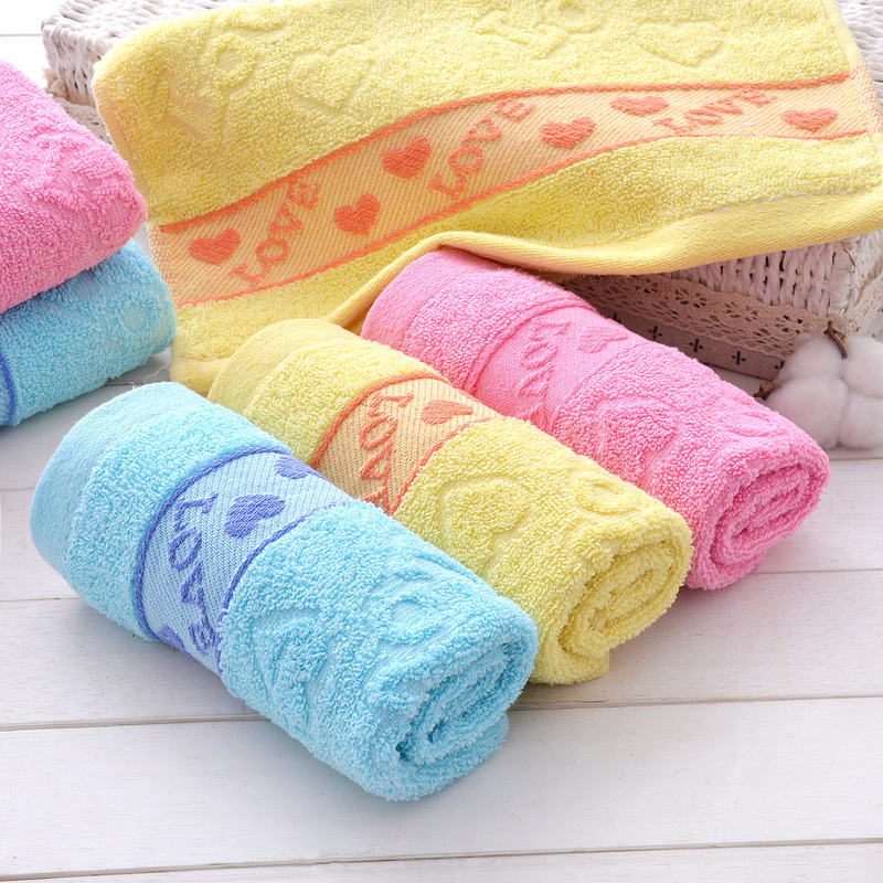 Factory Direct Wholesale Cotton Plain Jacquard Heart Towel for Home Daily Use, Absorbent, Thickened, Gift, Couple Heart Towel Factory Direct Wholesale Cotton Plain Jacquard Heart Towel for Home Daily Use, Absorbent, Thickened, Gift, Couple Heart Towel