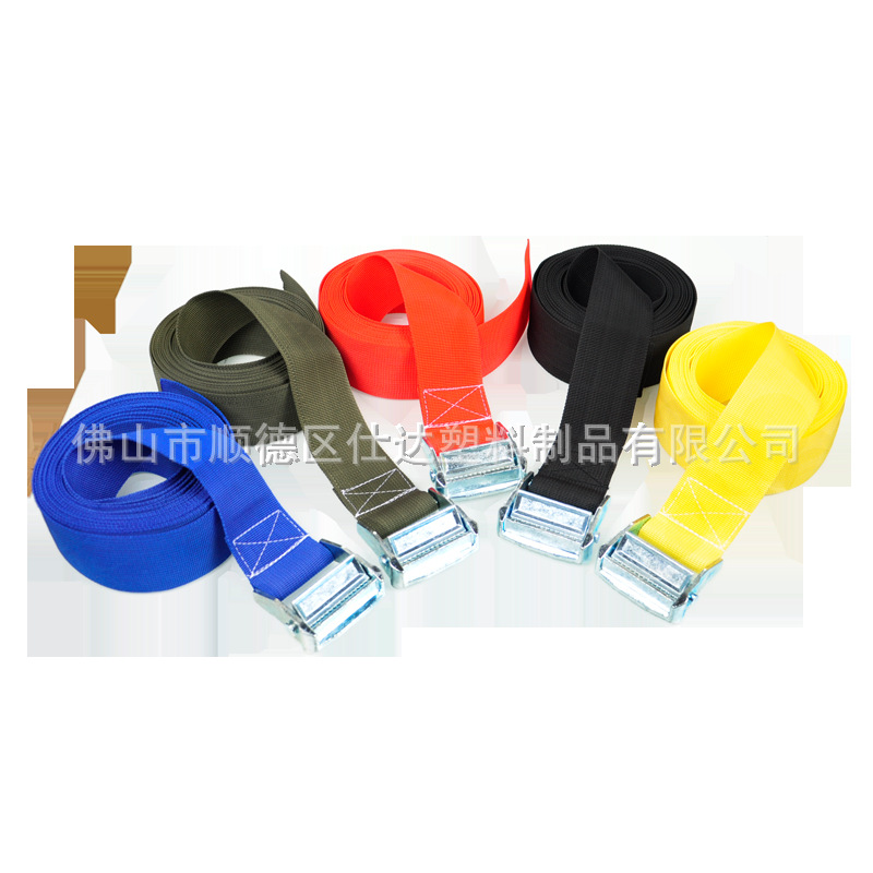 En stock al por mayor 2cm negro aleación de zinc hebilla cargo vinculante cinturón logística tarjeta tensor