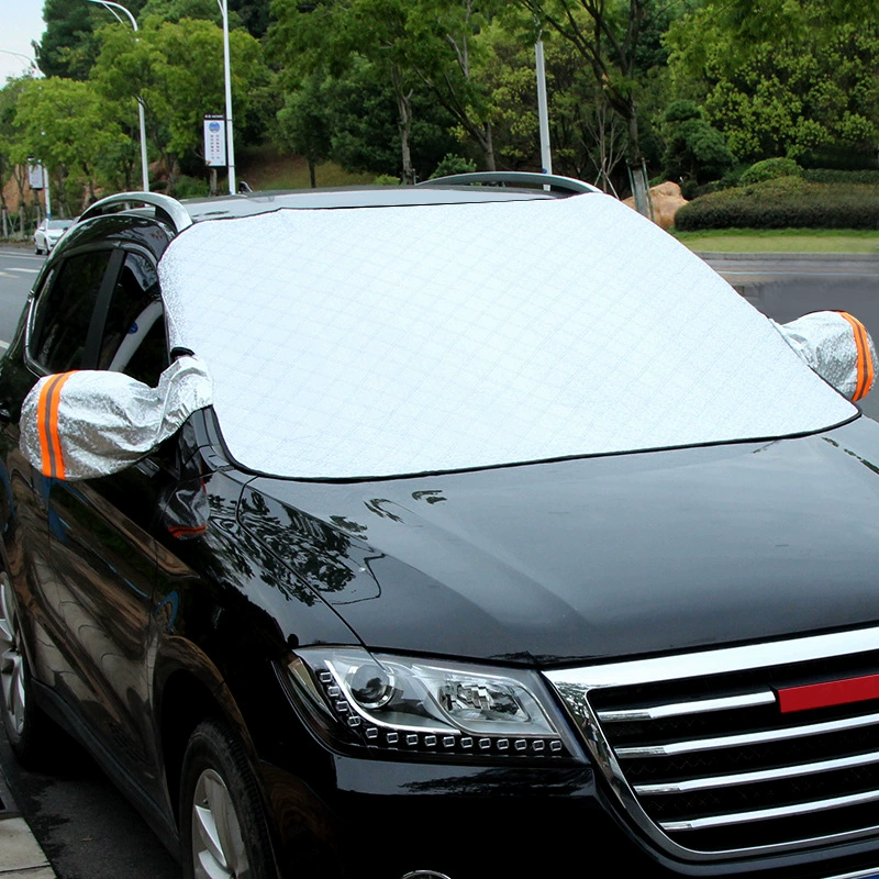 Front windshield snow cover (W141), reflective aluminum film, universal 240×115 cm