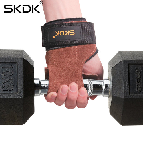 Fitness Palm Guard Cowhide Palm Guard Equipment Non-Slip Wear-Resistant Wrist Guard Deadlift Grip Band Cross-border Dropshipping