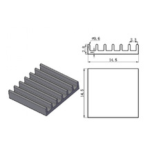 散热片加工D制 散热器 散热片型材 电子散热片 A6 14.5*2.8*14.5