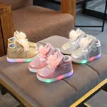 2021 китайский новый год Осень обувь LED огни ребенок свет обувь девочки красочный алмаз свет обувь мультики ребенок обувь