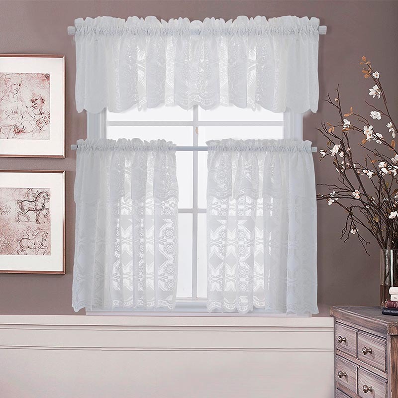 Factory Sales New lace curtain kitchen curtain coffee curtain short curtain Japanese small curtain wear Rod curtain spot