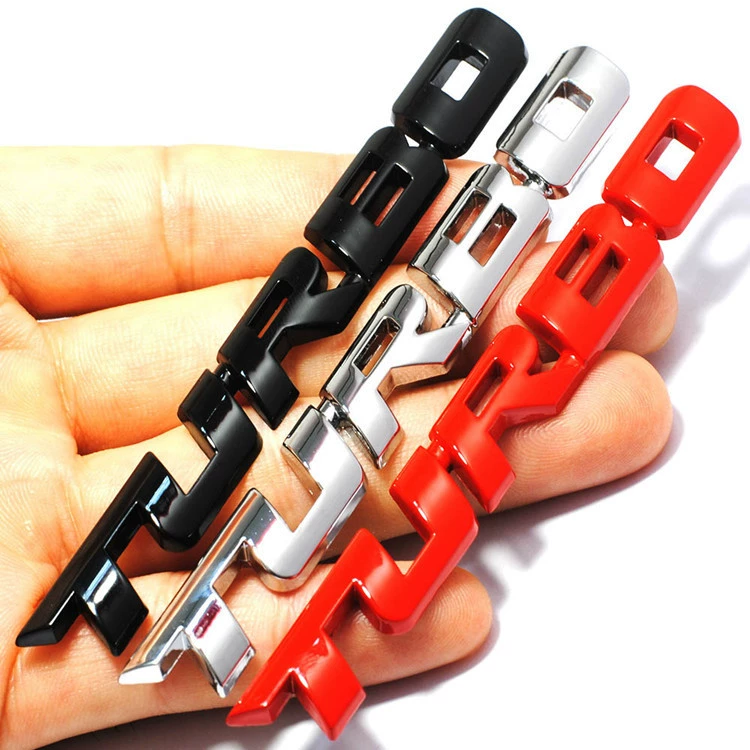 Автомобильный сплав модифицированный турбо-металлический стикер автомобиля Спортивная наклейка на кузов автомобиля Хвост Логотип боковая декоративная наклейка A01