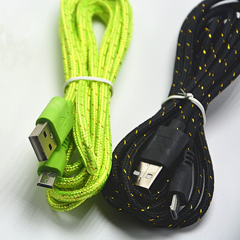 Новая креативная нейлоновая плетеная линия передачи данных Android линия быстрой зарядки Android мобильный телефон с одной головкой USB-линия зарядки