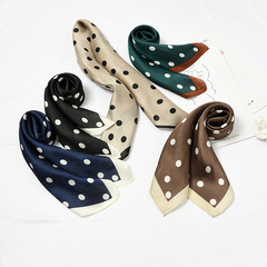 【70cm】方巾女ins小絲巾 韓國百搭文藝裝飾復古春秋領巾chic圍巾