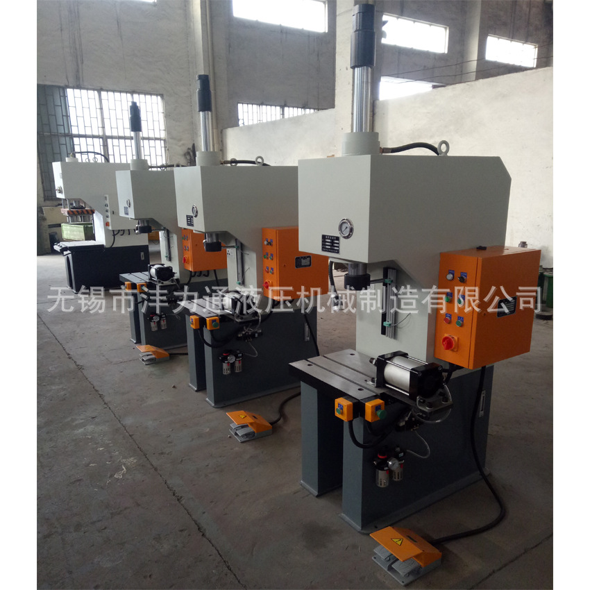 供应单柱双出缸液压机零件拉伸压装压力机Y41-10T单柱液压机