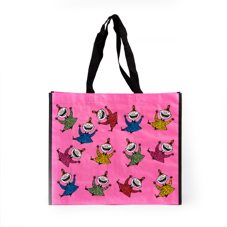 外贸出口pp编织购物袋覆膜搬家杂物开口包大船型编织袋定 制Logo