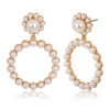 Accessory, earrings from pearl, wholesale, bright catchy style, European style, simple and elegant design