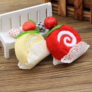 Small Swiss roll cotton towel creative personality new exotic products birthday wedding towel gift arrangement
