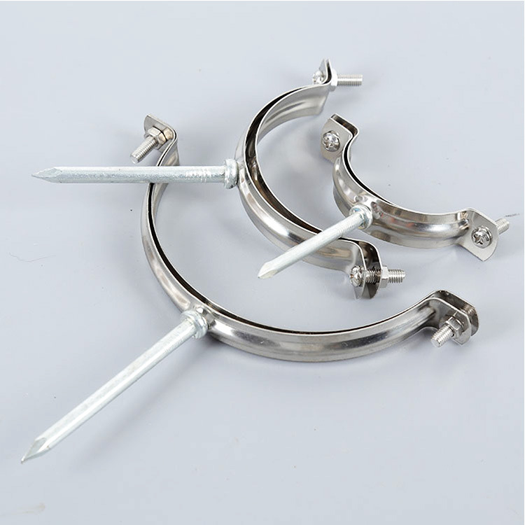 厂家供应不锈钢管卡 抱箍 排水抱卡 固定PVC水管吊卡墙卡管扣E18