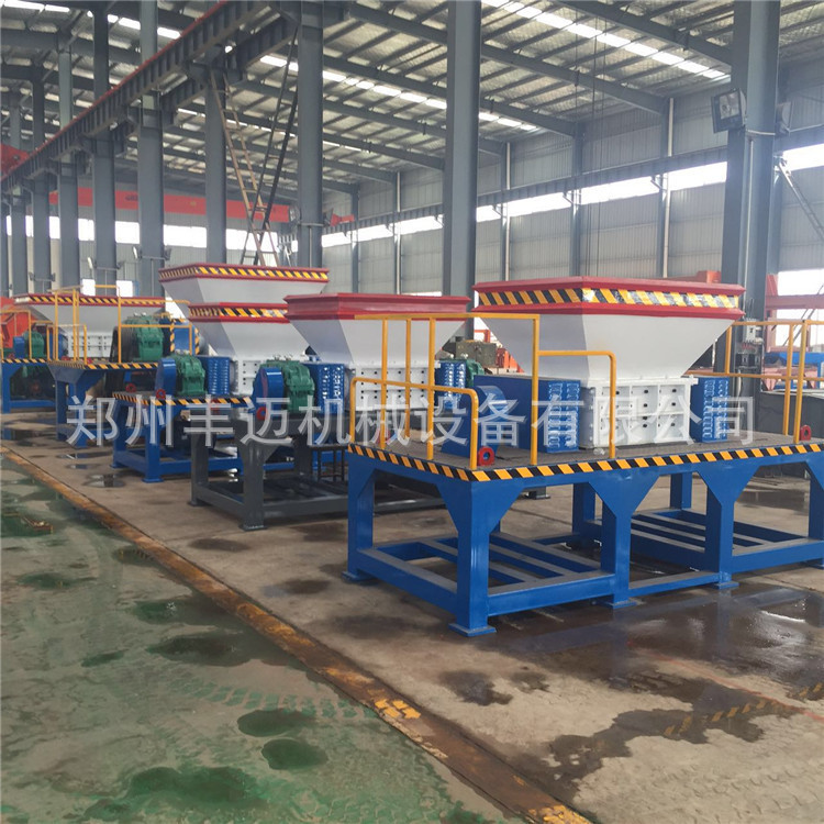 售塑料金属撕碎机 大型废铁皮双轴撕碎机 多功能汽车壳撕碎机