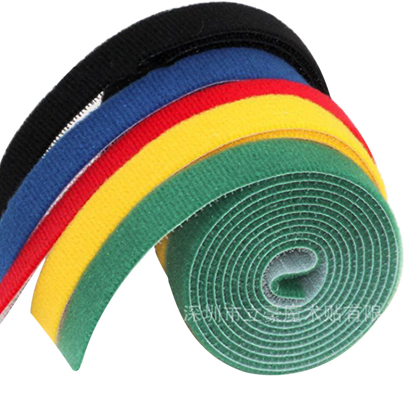 背对背魔术贴厂家销彩色背对背魔术贴扎带批发尼龙背靠背魔术贴