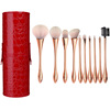 Golden brush contains rose, cup, tools set, new collection, beautiful waist, 10 pieces