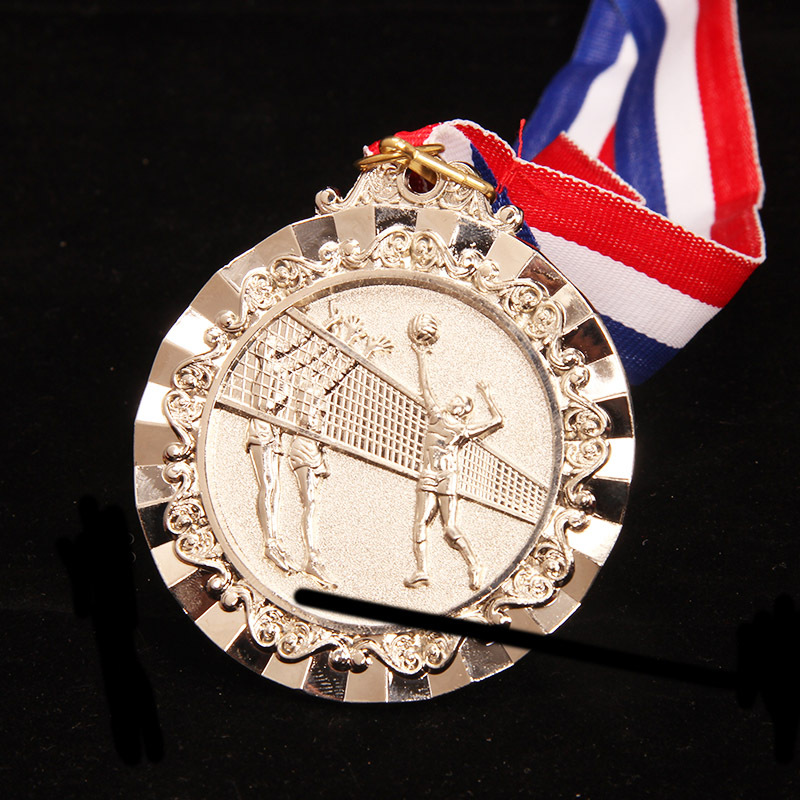 Producción de medallas para competiciones de voleibol, fabricación de insignias personalizadas, personalización de medallas al por mayor, etiquetas colgantes para medallas, placas de bronce metálicas personalizadas.