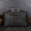 Retro fashionable leather one-shoulder bag, shoulder bag, genuine leather, suitable for import, cowhide