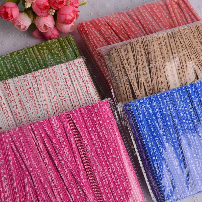 韩版牛皮纸扎丝吐司面包袋封口diy棒棒糖西点饼干袋扎绳点缀束线