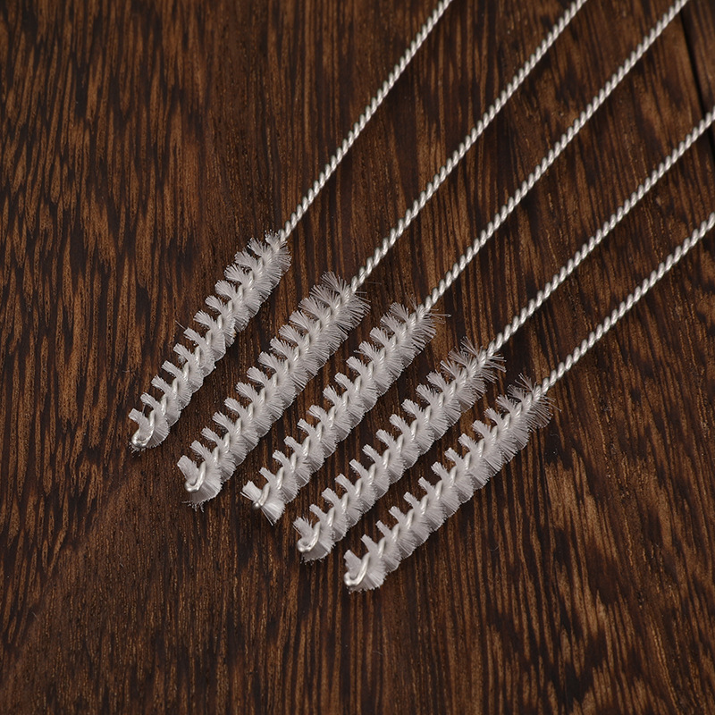 Sin embalaje independiente cepillo de paja de acero inoxidable botella de alimentación paja cepillo de nylon suministros de limpieza traje 4 piezas