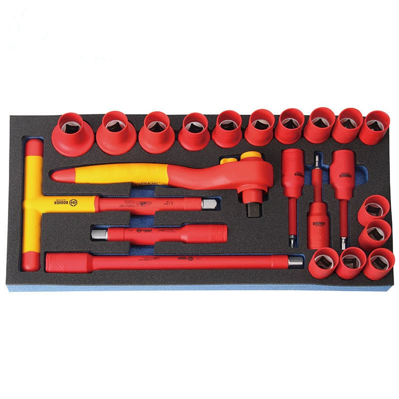 Инструменты Booher Baohe 22 предмета Серия 12,5 мм VDE набор изоляционных втулок костюм для инструментов 0200655