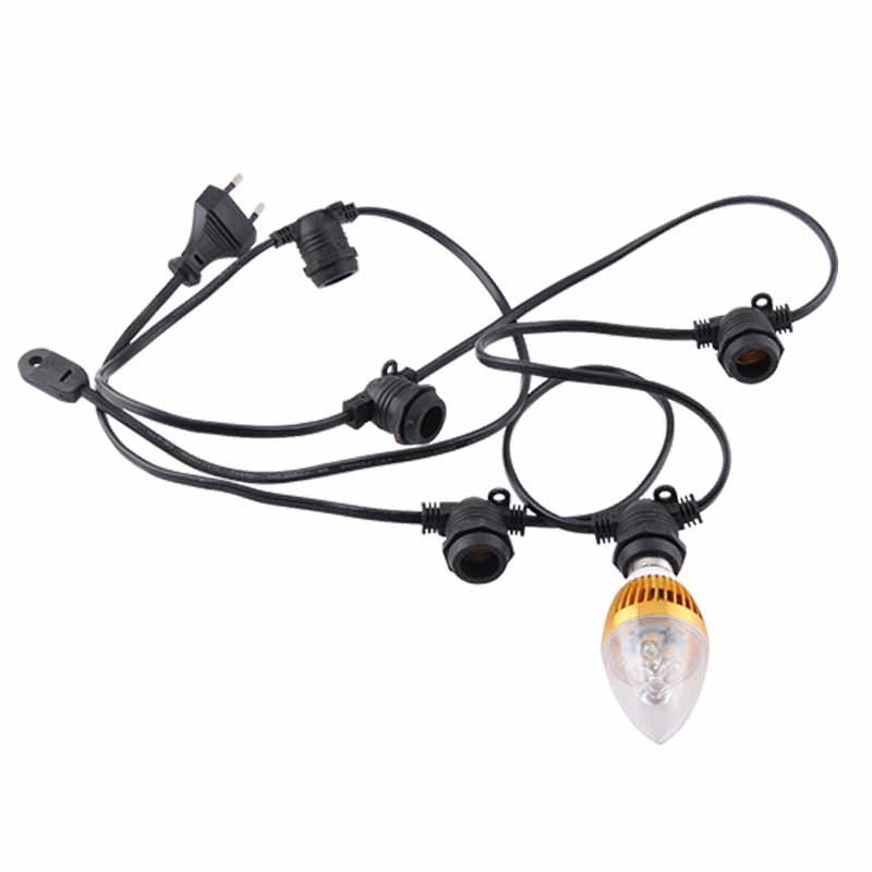 供应日规E17户外防水灯串线 日本户外节日婚庆装饰E17灯头线