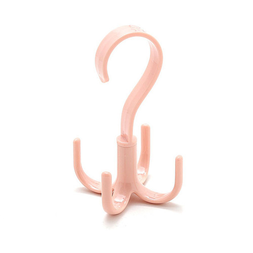 Rotating four-claw hook, multi-functional wardrobe bag hook, nail-free plastic tie hook, storage hook manufacturer