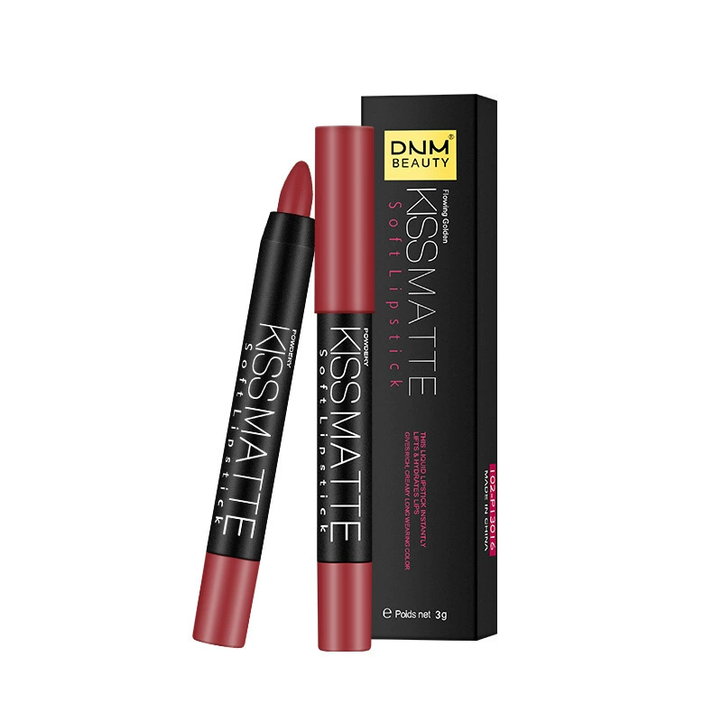 Матовая помада (DNM) Kiss Matte Soft Lipstick, финиш translucent Primer, 19 оттенков, 3 г