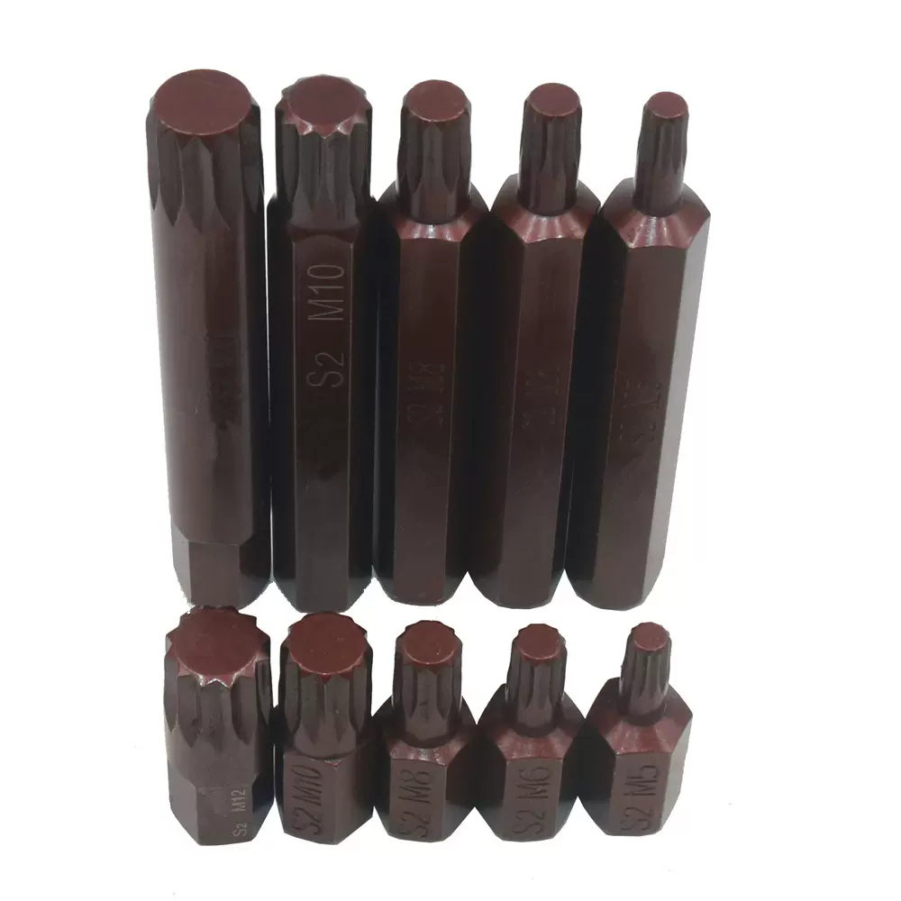 S2钢加硬12角梅花撞批头M型十二角梅花电动螺丝到用撞批咀旋具头