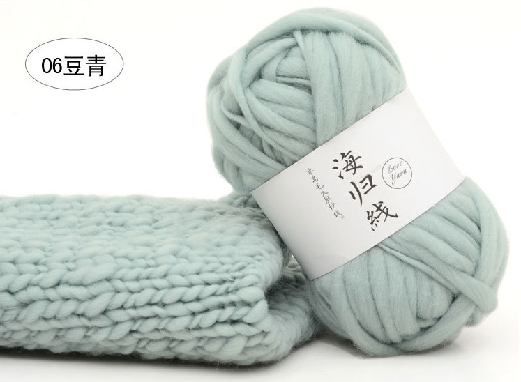 Haigui lana gran hilo del vientre Isla de hielo lana gran línea gruesa sombrero abrigo bufanda línea de estudio de los niños línea de fotografía