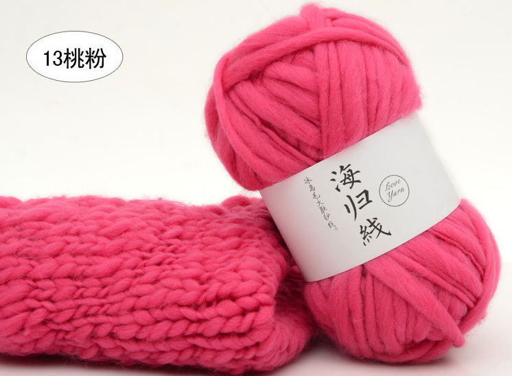 Haigui lana gran hilo del vientre Isla de hielo lana gran línea gruesa sombrero abrigo bufanda línea de estudio de los niños línea de fotografía