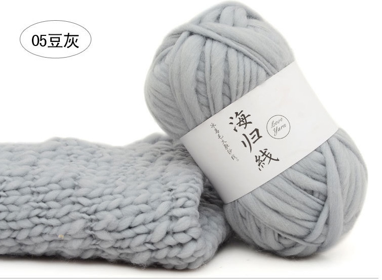 Haigui lana gran hilo del vientre Isla de hielo lana gran línea gruesa sombrero abrigo bufanda línea de estudio de los niños línea de fotografía