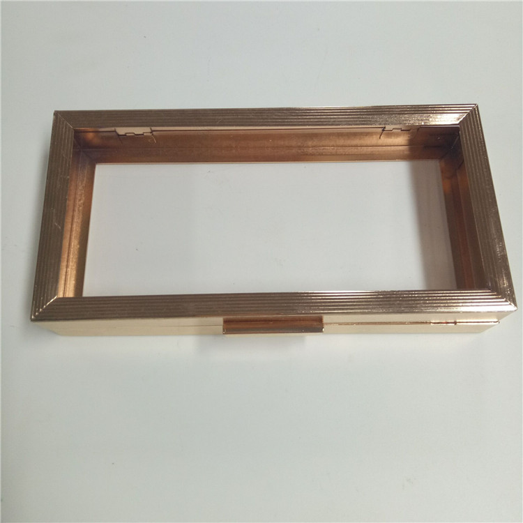 厂家批发 晚宴包金属框 盒子较手袋夹  五金配件夹口 箱包金属夹