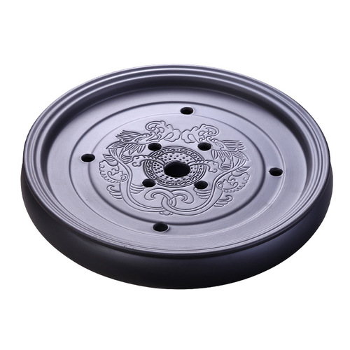 Chaoshan purple sand ceramic Kung Fu tea set, water storage dry brewing table tea tray, simple small small tea sea saucer for home living room