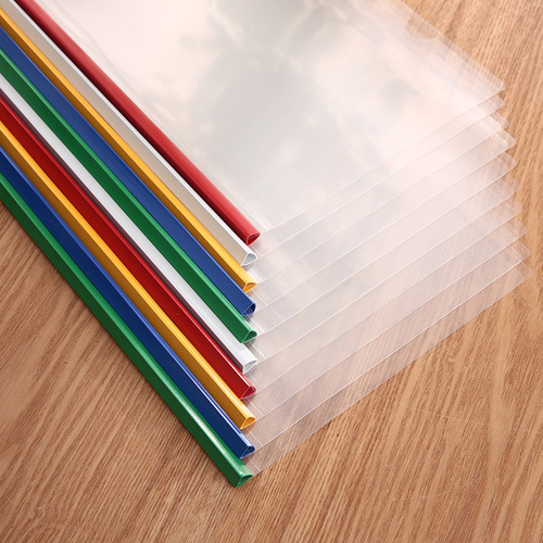 Pull rod clip a4 folder information storage book transparent pp student test paper clip file folder pregnant woman report pull rod clip