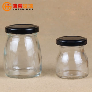 布丁瓶玻璃布丁杯酸奶瓶烘培模具自制甜品杯果冻烤箱用带盖耐高温