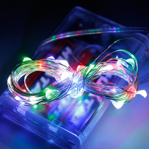String of light buttons colored lights festival creative LED copper wire lights flashing lights birthday gift flower gift box decoration accessories DIY