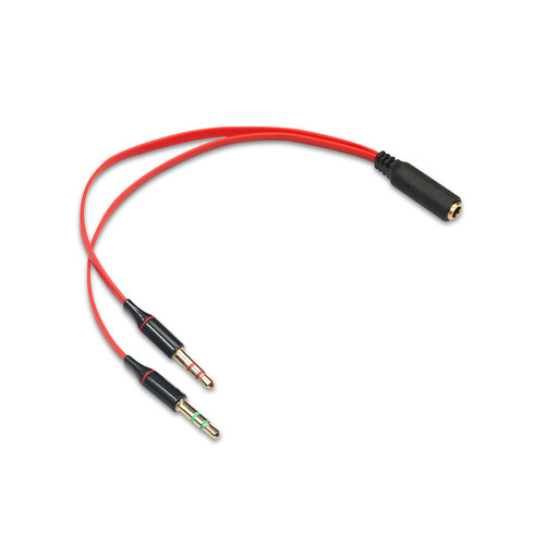Mobile phone microphone headset conversion computer headset 3.5 two-in-one splitter one-in-two audio adapter cable