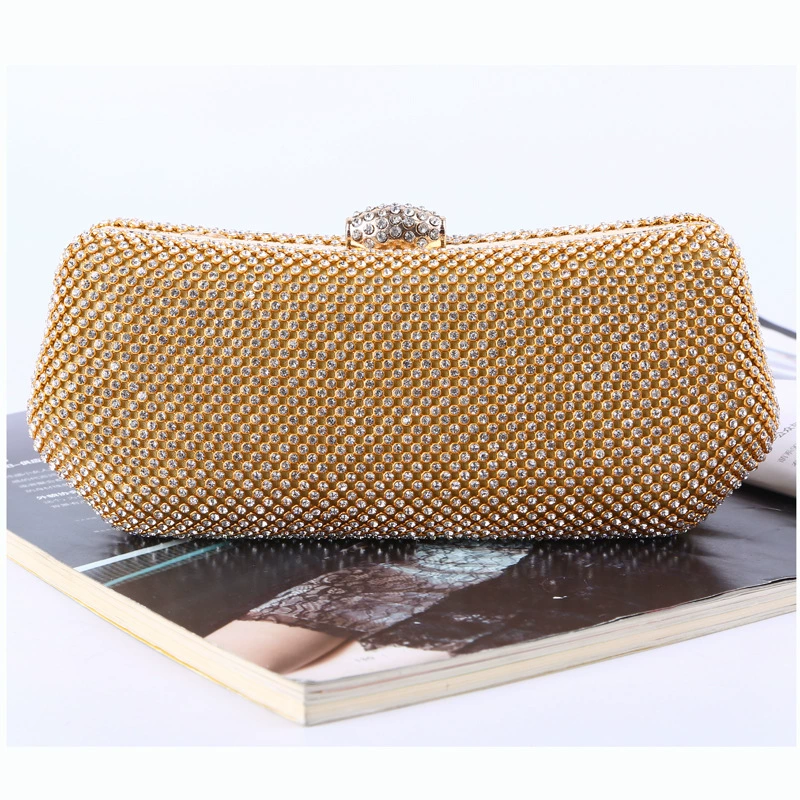 Cross -border overseas trade dinner bag new Austrian crystal evening clothing inlaid drill pure handmade rhinestone holding bags for wholesale