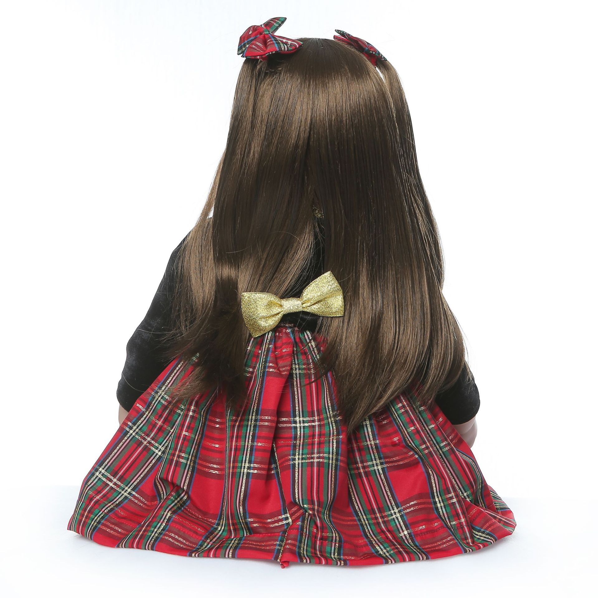 Tiro real en stock reborn niño simulación princesa Linda muñeca de pelo largo 60cm