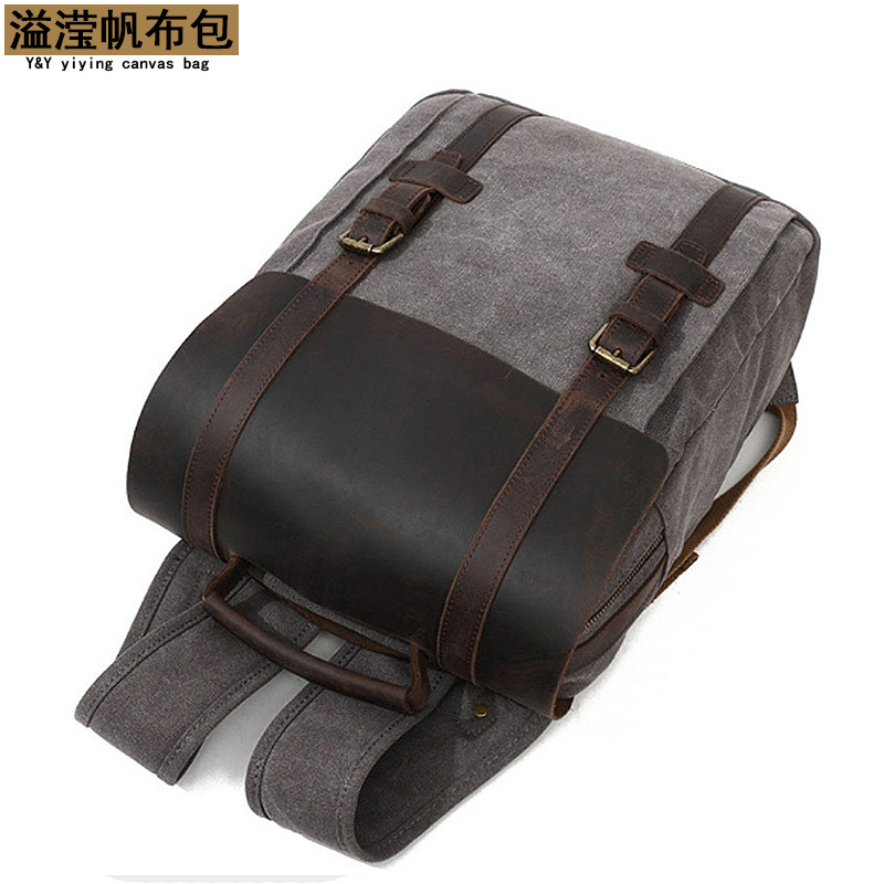 Guangzhou Yiyi fábrica transfronteriza nueva mochila de viaje al aire libre pequeña mochila de lona transpirable para hombres entrega de una sola pieza