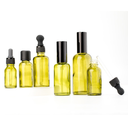 Green light-proof glass spray bottle lotion bottle dropper screw-cap bottle super bottling empty bottle essential oil sample