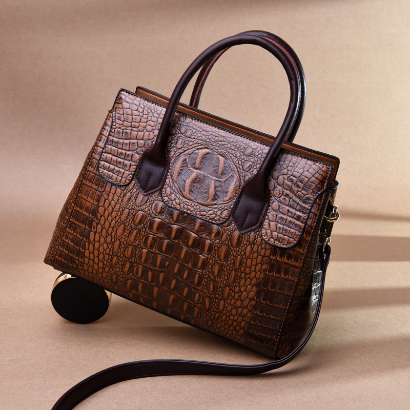 Crocodile Pattern Bag 2026 New European and American Fashion Handbag Tote Bag Crossbody Women's Bag Handbag Large Bag